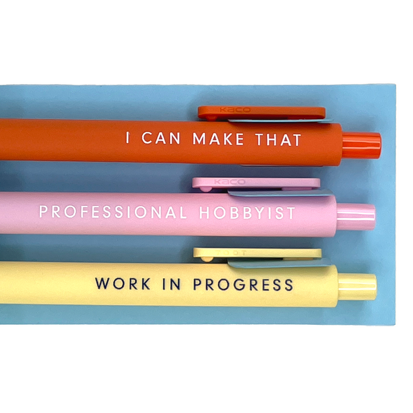 Crafty Jotter Gel Pen: Set of 3 - Freshie & Zero Studio Shop