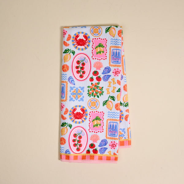 Italian Summer Waffle Tea Towel - Freshie & Zero Studio Shop