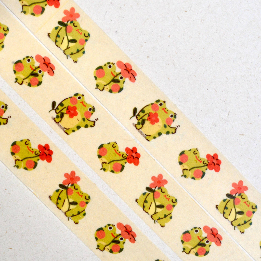 Frog & Flower Washi Tape - Freshie & Zero Studio Shop