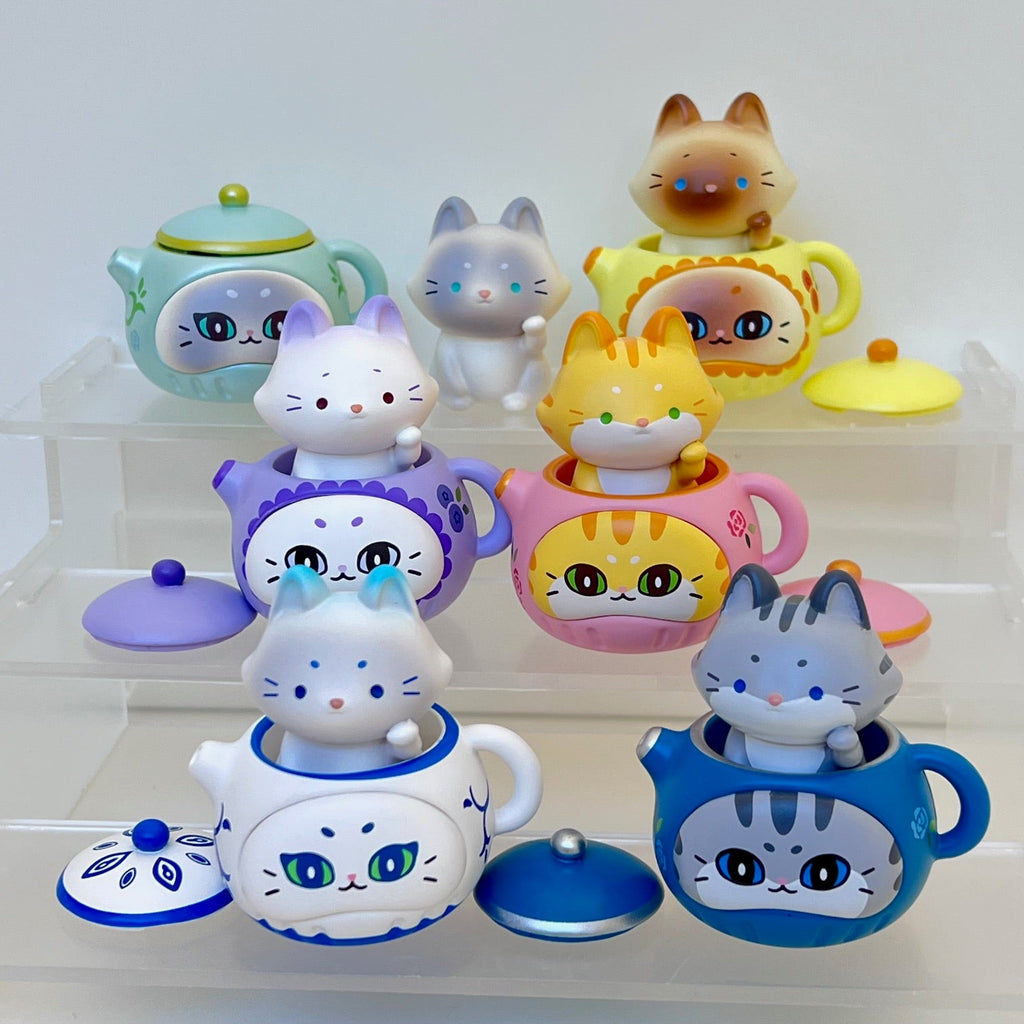Kawaii Teapot Cat Figurine Blind Box Jinart - Freshie & Zero Studio Shop
