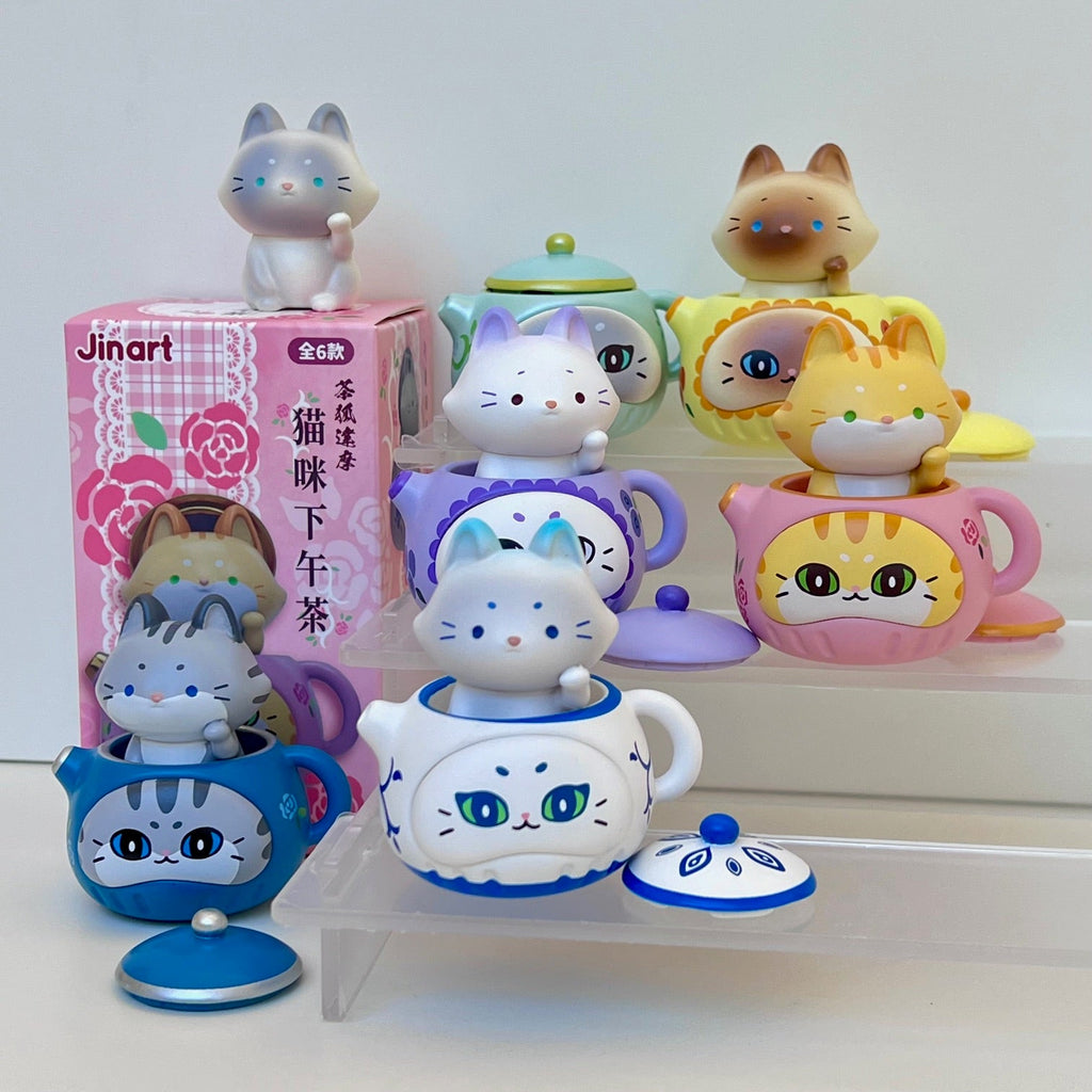 Kawaii Teapot Cat Figurine Blind Box Jinart - Freshie & Zero Studio Shop