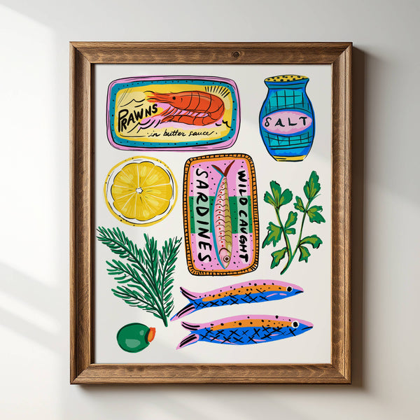 "Mediterranean Flavors" - 8" x 10" Art Print - Freshie & Zero Studio Shop