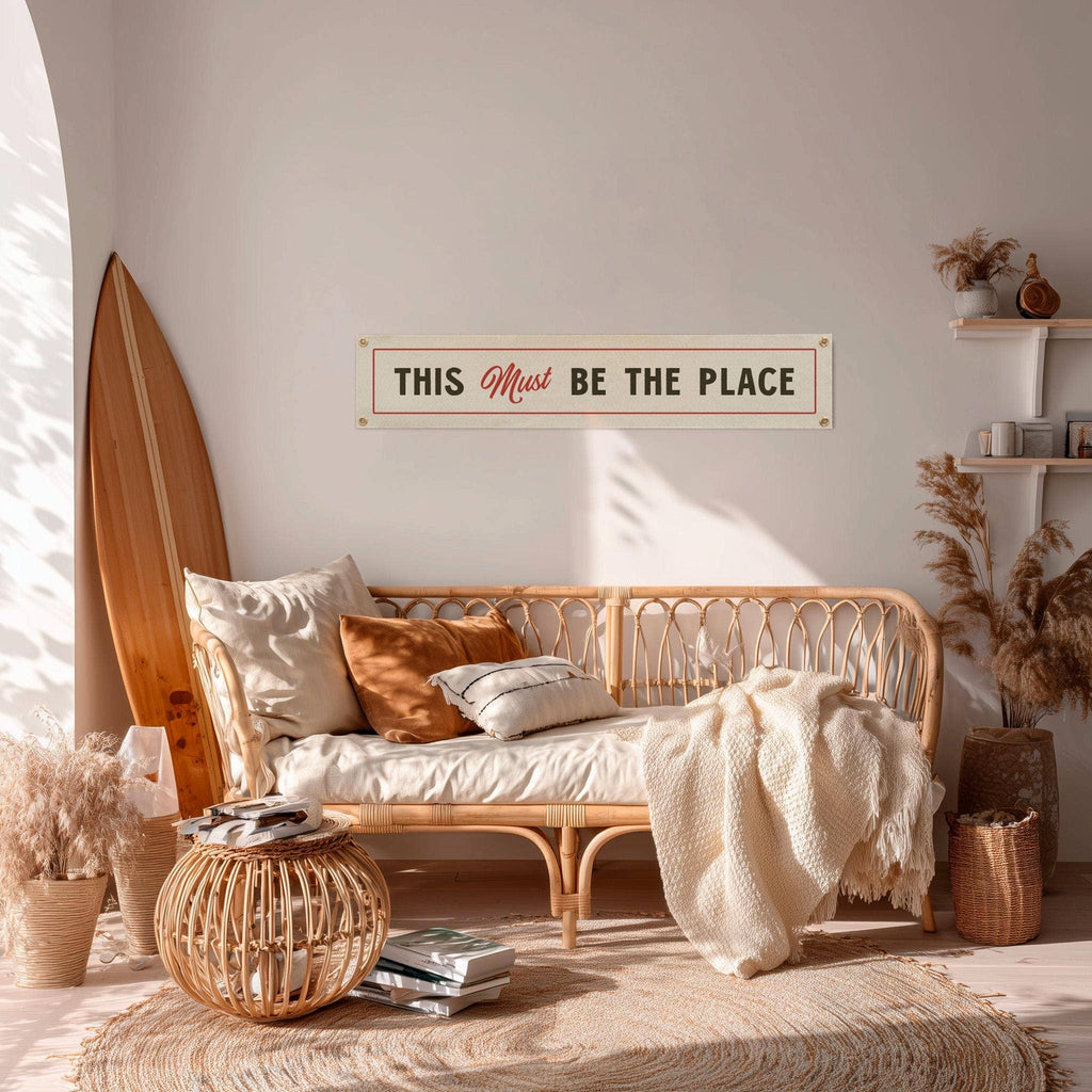 This Must Be The Place Felt Sign Banner - Freshie & Zero Studio Shop