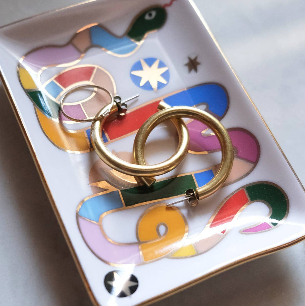 Rainbow Snake Porcelain Trinket Dish by Idlewild - Freshie & Zero Studio Shop