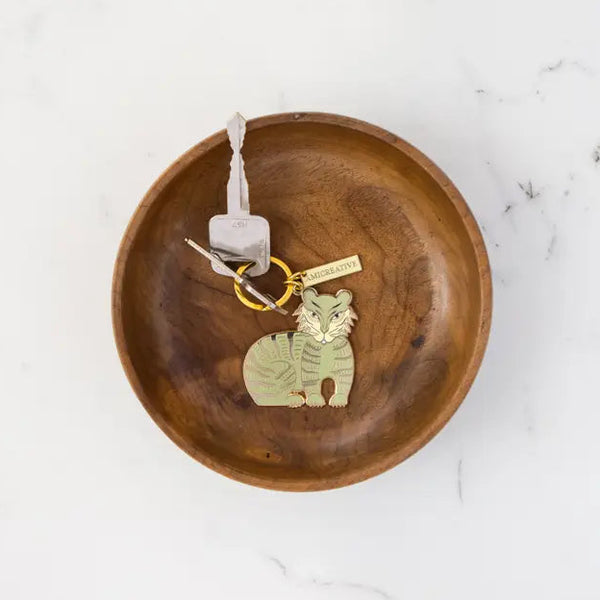 Whimsical Tiger Enamel Keychain - Freshie & Zero Studio Shop