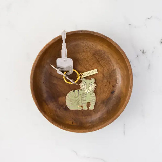 Whimsical Tiger Enamel Keychain - Freshie & Zero Studio Shop