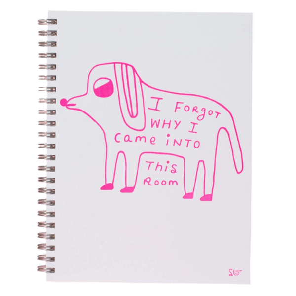 I Forgot Why Letterpress Blank Notebook by Suzy Ultman - Freshie & Zero Studio Shop