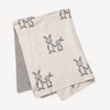 Organic Cotton Sweater Knit Reversible Baby Blanket: Bunny - Freshie & Zero Studio Shop