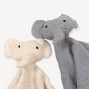 Organic Baby Lovey Blanket: Cream Elephant - Freshie & Zero Studio Shop