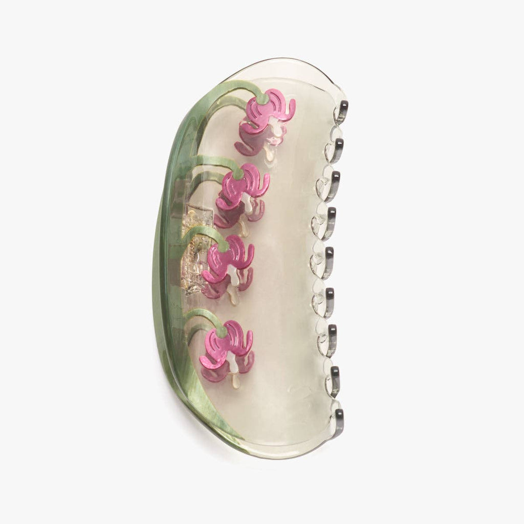 Bleeding Heart Flower Long Green Hair Claw Clip - Freshie & Zero Studio Shop