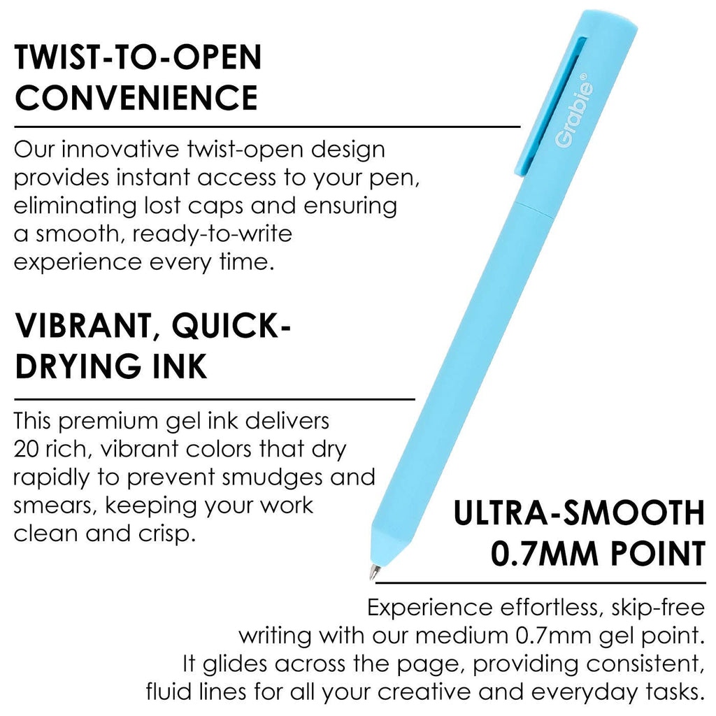 Retractable Vibrant Colors Gel Pens Sold Individually - Freshie & Zero Studio Shop
