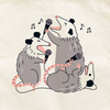 Karaoke Possums Canvas Tote Bag - Freshie & Zero Studio Shop