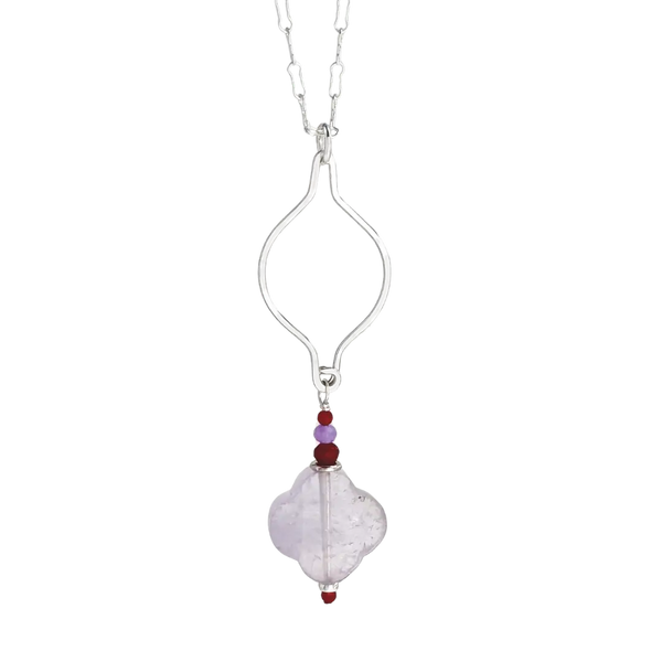 Silver Ogee Necklace - lilac - Freshie & Zero Studio Shop