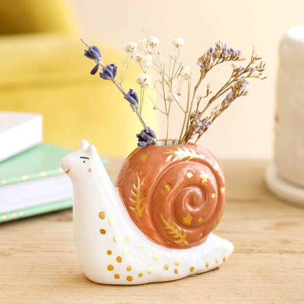 Tiny Snail Ceramic Bud Vase - Freshie & Zero Studio Shop