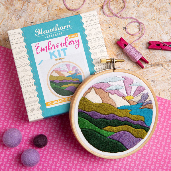 Highland Hike Mini Embroidery Kit | Complete Craft Kit for Beginners - Freshie & Zero Studio Shop