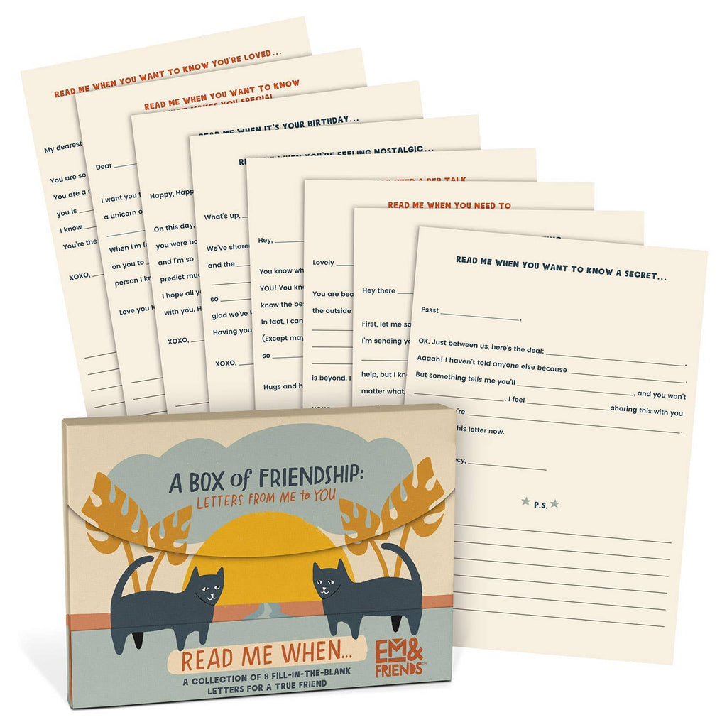 A Box of Friendship: Letters to Fill In From Me to You - Freshie & Zero Studio Shop