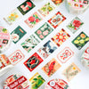 Colorful washi tape featuring Christmas stamps design by Wild Pencil Studio, perfect for holiday crafts and decorating.