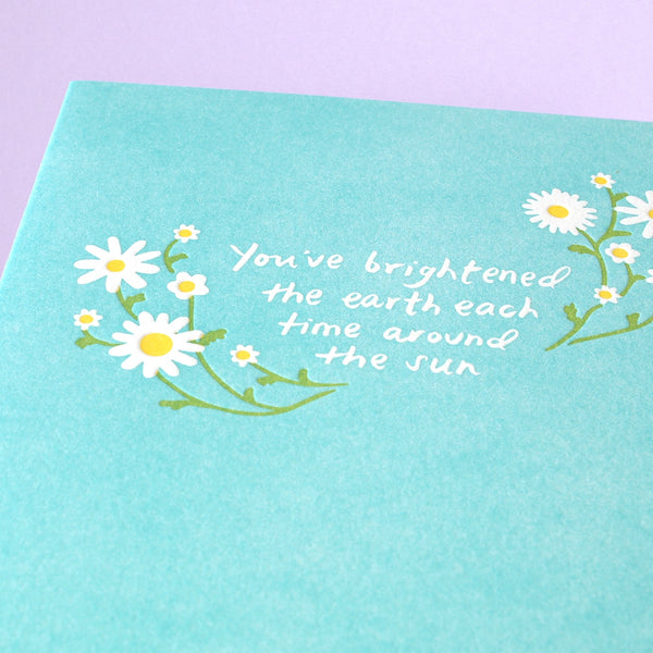 Birthday Greeting Card: Brighten the Earth - Freshie & Zero Studio Shop