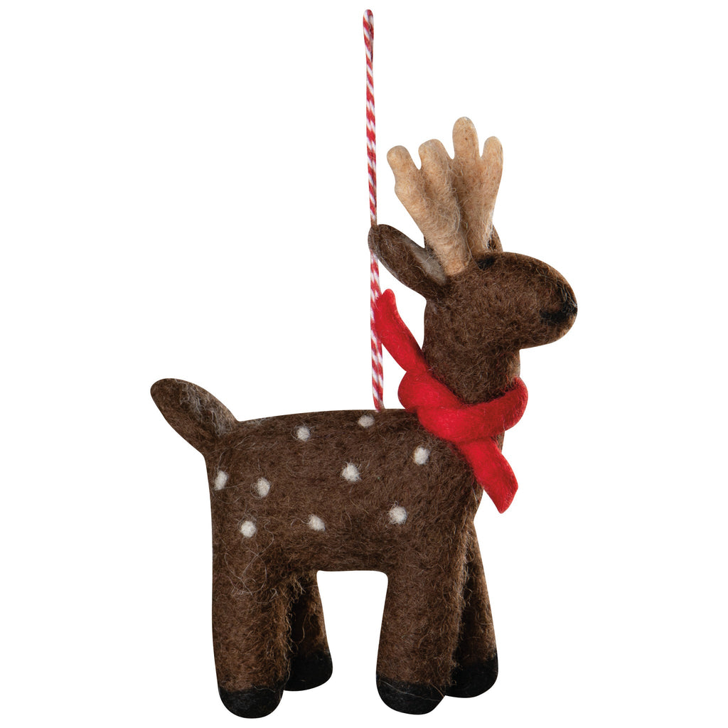 Felted Wool Arctic Deer Ornaments - Freshie & Zero Studio Shop