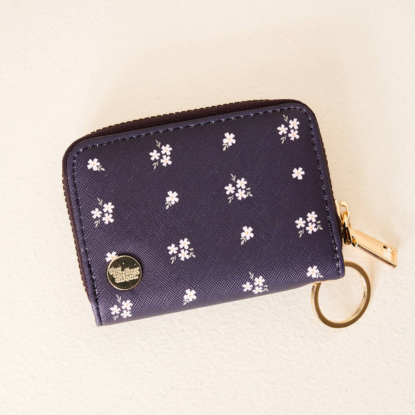 Zip Around Wallet - Pretty Posies Navy - Freshie & Zero Studio Shop