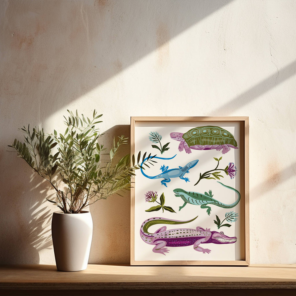 Reptiles Art Print by Tara Reed - 8 x 10 - Freshie & Zero Studio Shop