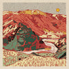 Caroline Clark Desert Mountain #19 art print featuring layered desert mountains in warm natural tones