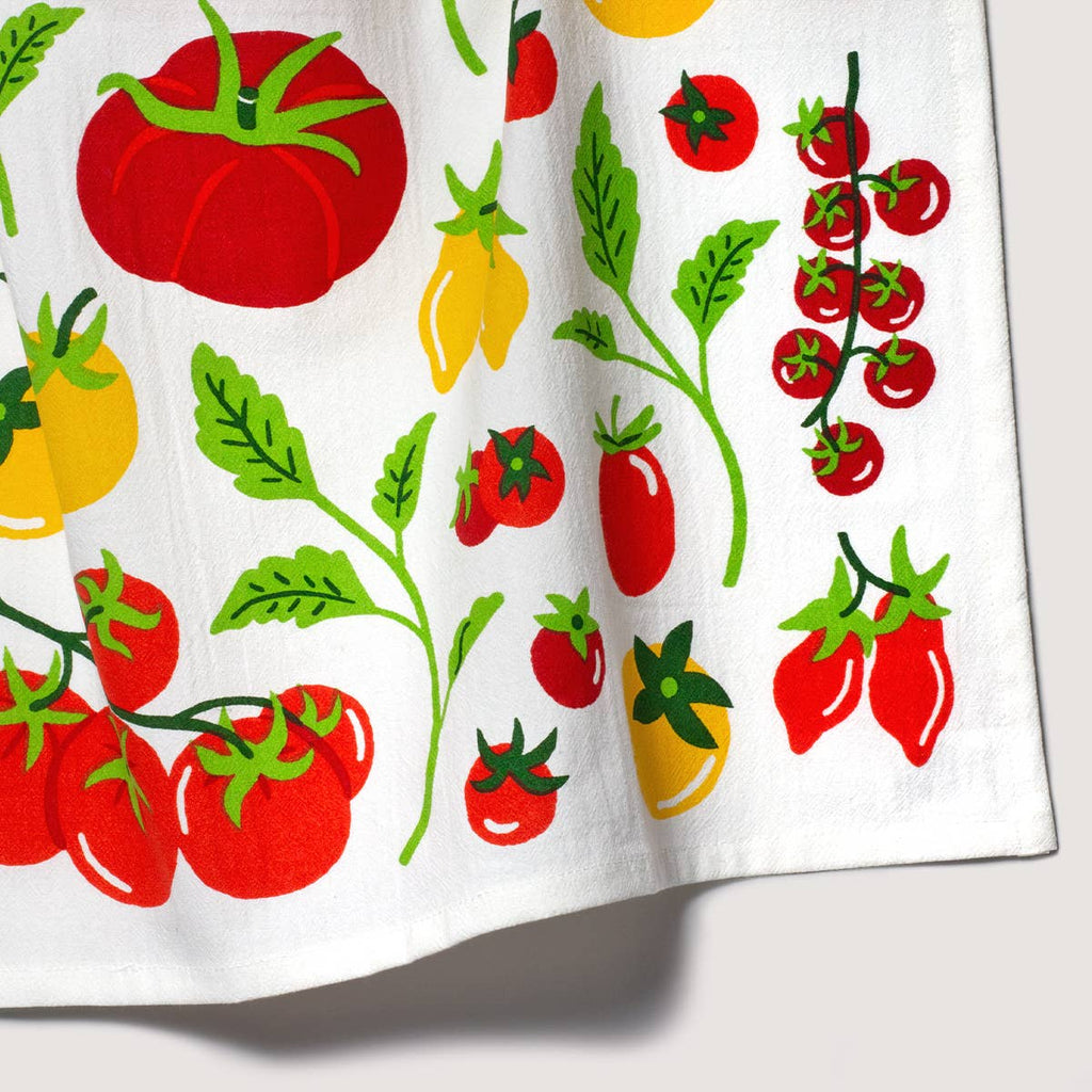 Bright Tomatoes Flour Sack Tea Towel - Freshie & Zero Studio Shop
