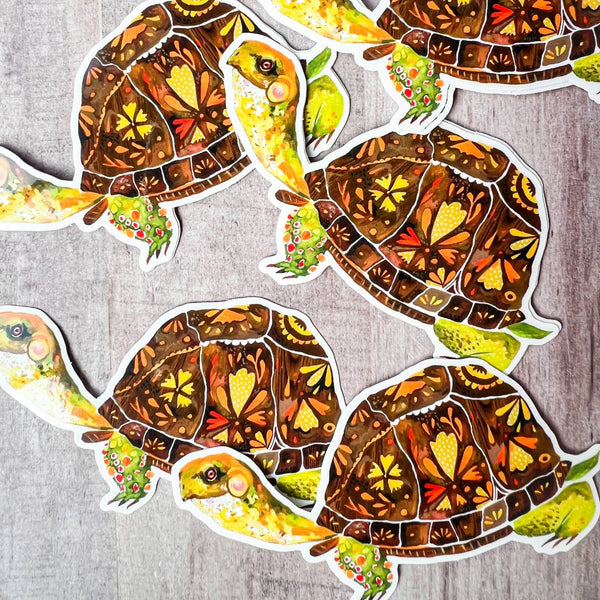 Box Turtle sticker - Freshie & Zero Studio Shop