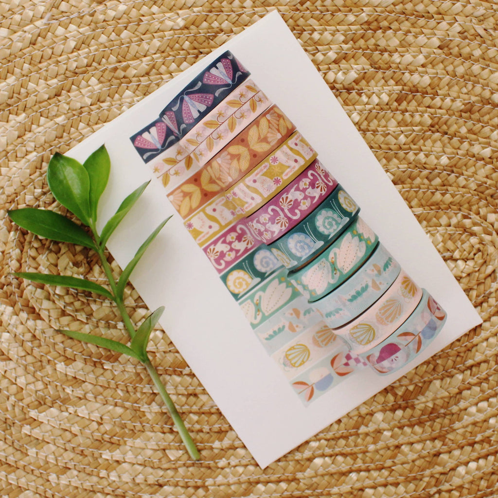 Washi Tape: Folksy Beetles - Freshie & Zero Studio Shop