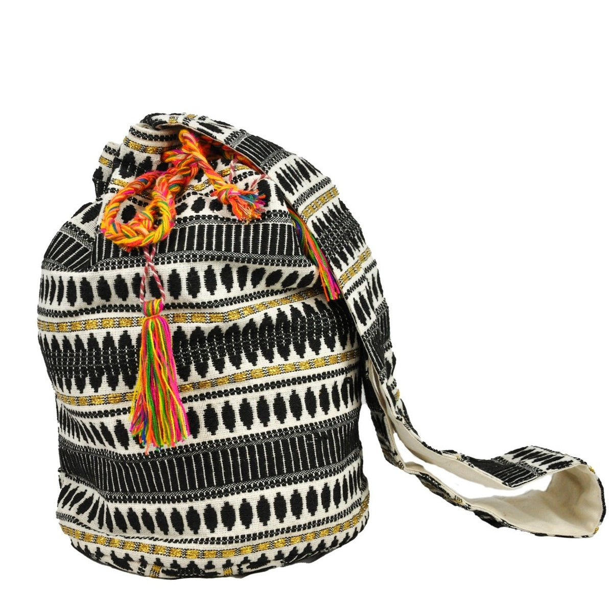 Boho Embroidered Crossbody Bucket Bag | Freshie & Zero