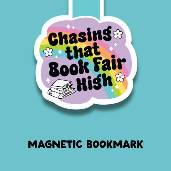 Chasing That Book Fair High Magnetic Bookmark - Freshie & Zero Studio Shop