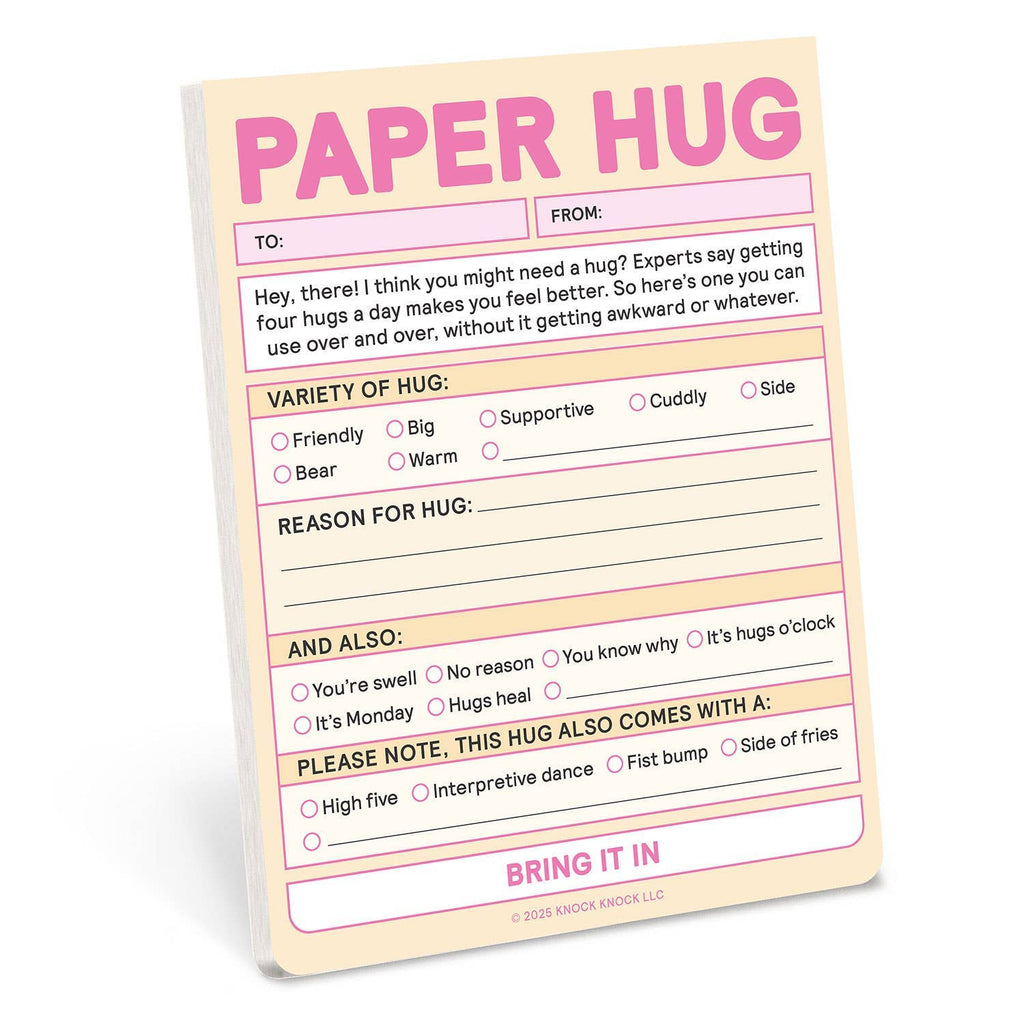 Paper Hug Fill-In Notepad - Freshie & Zero Studio Shop