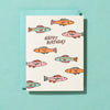 Colorful Fish Birthday Card - Freshie & Zero Studio Shop