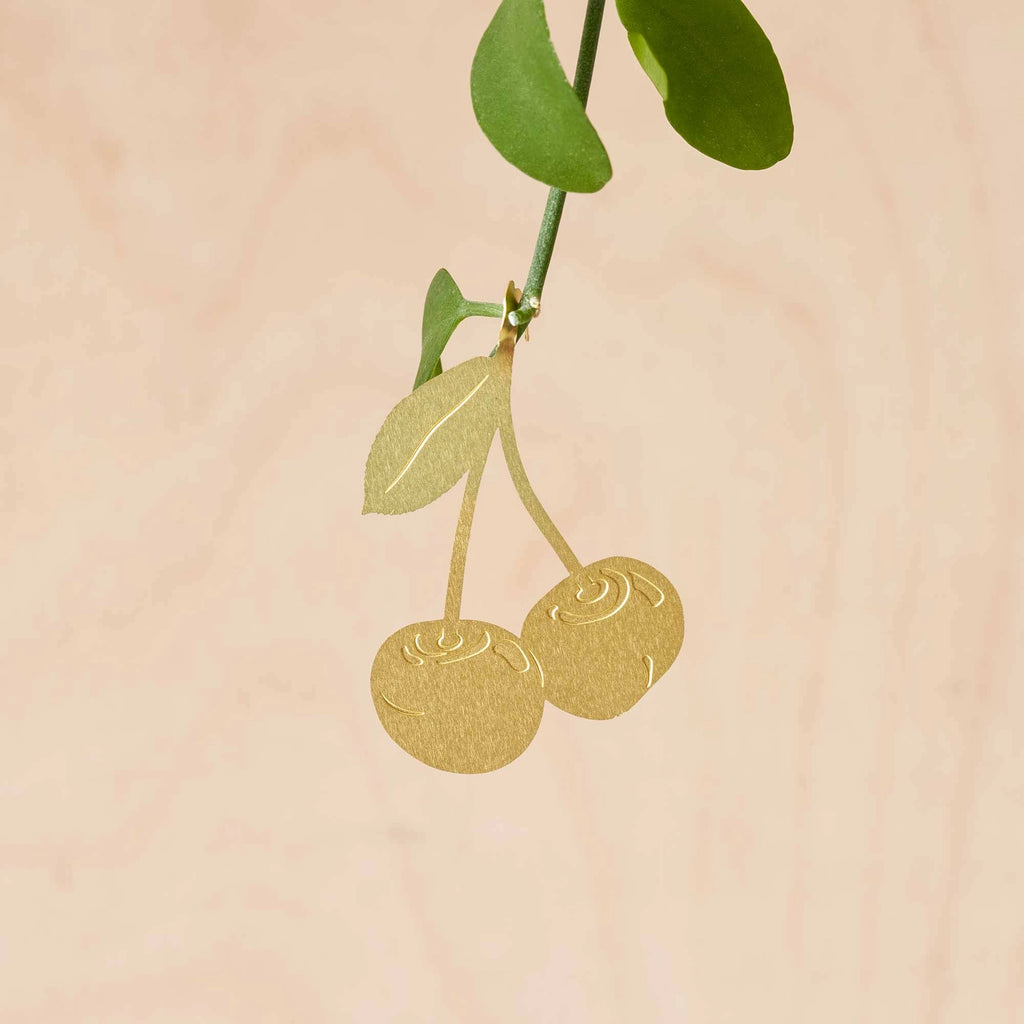 Brass Plant Accessory: Red Fruit Trio - Freshie & Zero Studio Shop