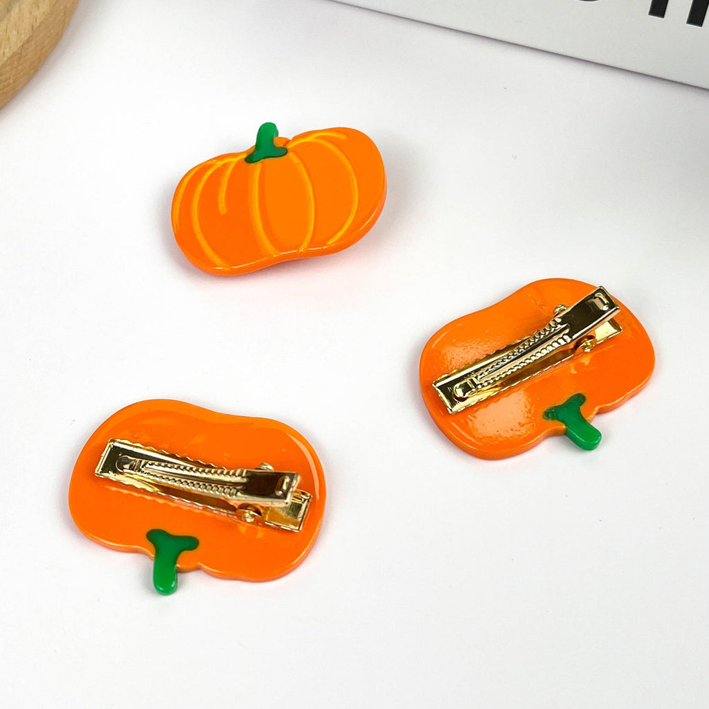 Acetate Pumpkin Hair Clip,Acetate Vegetable Duckbill Clip - Freshie & Zero Studio Shop