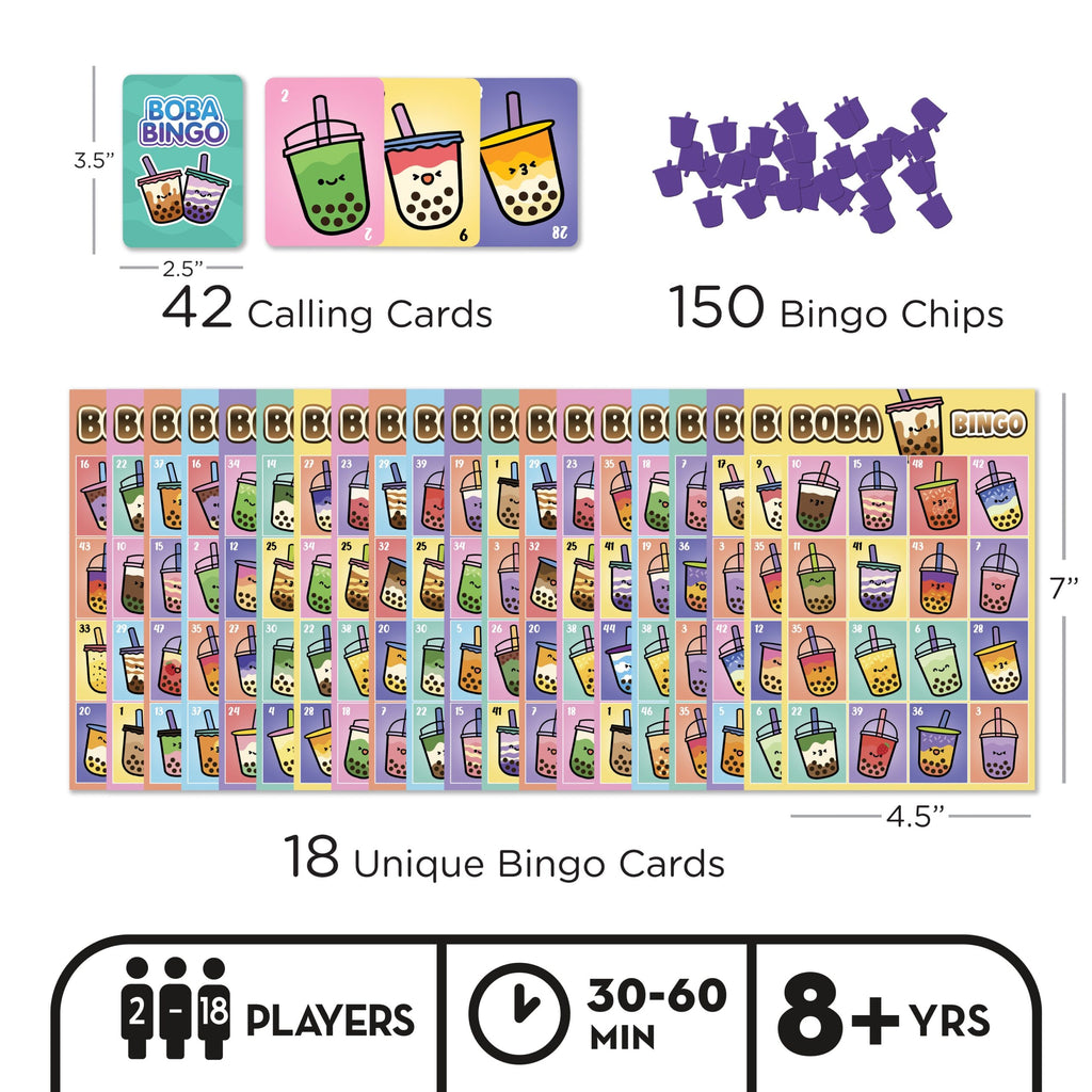 Boba Bingo Family Game - Freshie & Zero Studio Shop