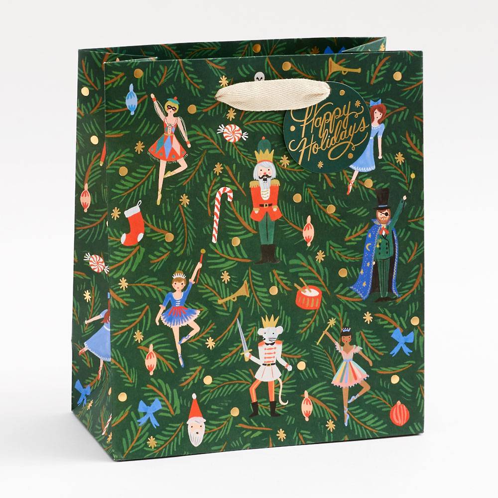 Evergreen Nutcracker Gift Bags by Rifle Paper Co. - Freshie & Zero Studio Shop