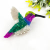 Hummingbird Hair Claw Clip, Elegant Acetate Bird Hair Clip: Hummingbird-Green - Freshie & Zero Studio Shop