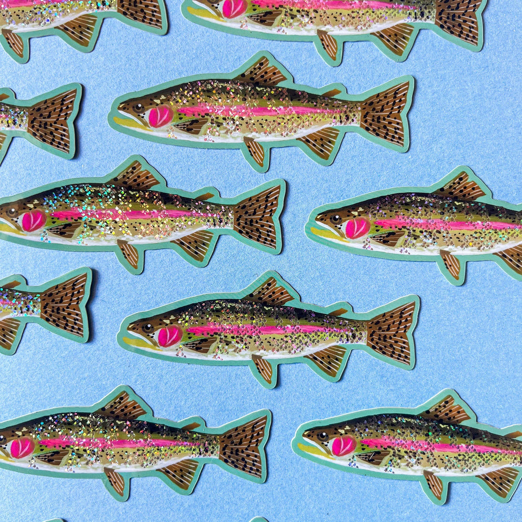 Glitter Fish Sticker - Freshie & Zero Studio Shop