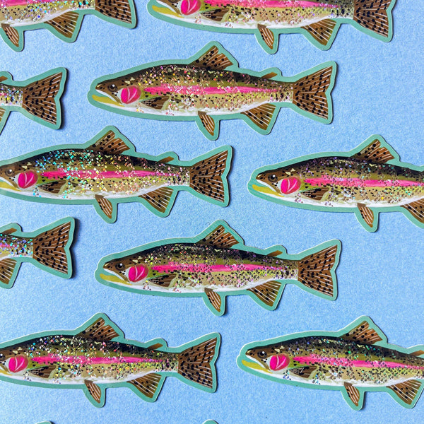 Glitter Fish Sticker - Freshie & Zero Studio Shop