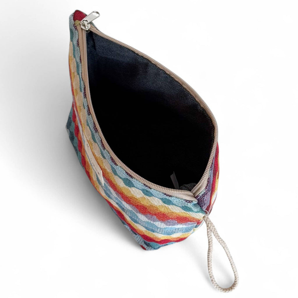 Large Makeup Bag: Wavy Rainbow - Freshie & Zero Studio Shop