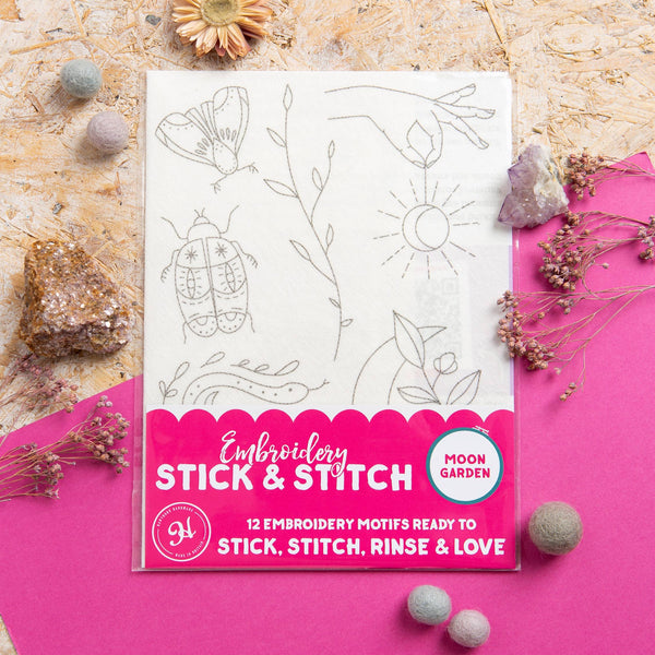 Moon Garden Stick & Stitch Embroidery Pack - Freshie & Zero Studio Shop
