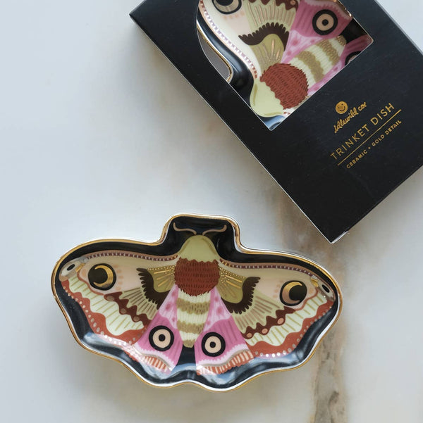 Moon Moth Porcelain Trinket Dish by Idlewild - Freshie & Zero Studio Shop