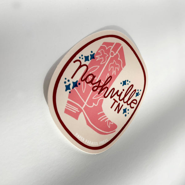 Nashville Cowboy Boot Sticker - Freshie & Zero Studio Shop