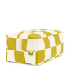 Traveller Toiletry Bag by Fluf in Checker Pear Green, a durable zippered bag for organizing toiletries and travel essentials.