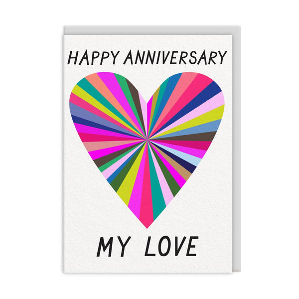 Happy Anniversary greeting card from Ohh Deer with love-themed design, perfect for celebrating special occasions.