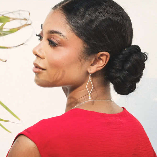 Silver Mirage Earrings - green, lilac, yellow - Freshie & Zero Studio Shop