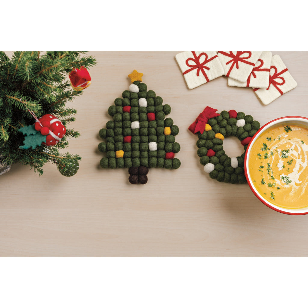 Wreath Dot Felt Trivet by Danica - Freshie & Zero Studio Shop