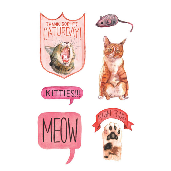 The Cat's Meow Sticker Book by Megan Lynn Kott - Freshie & Zero Studio Shop