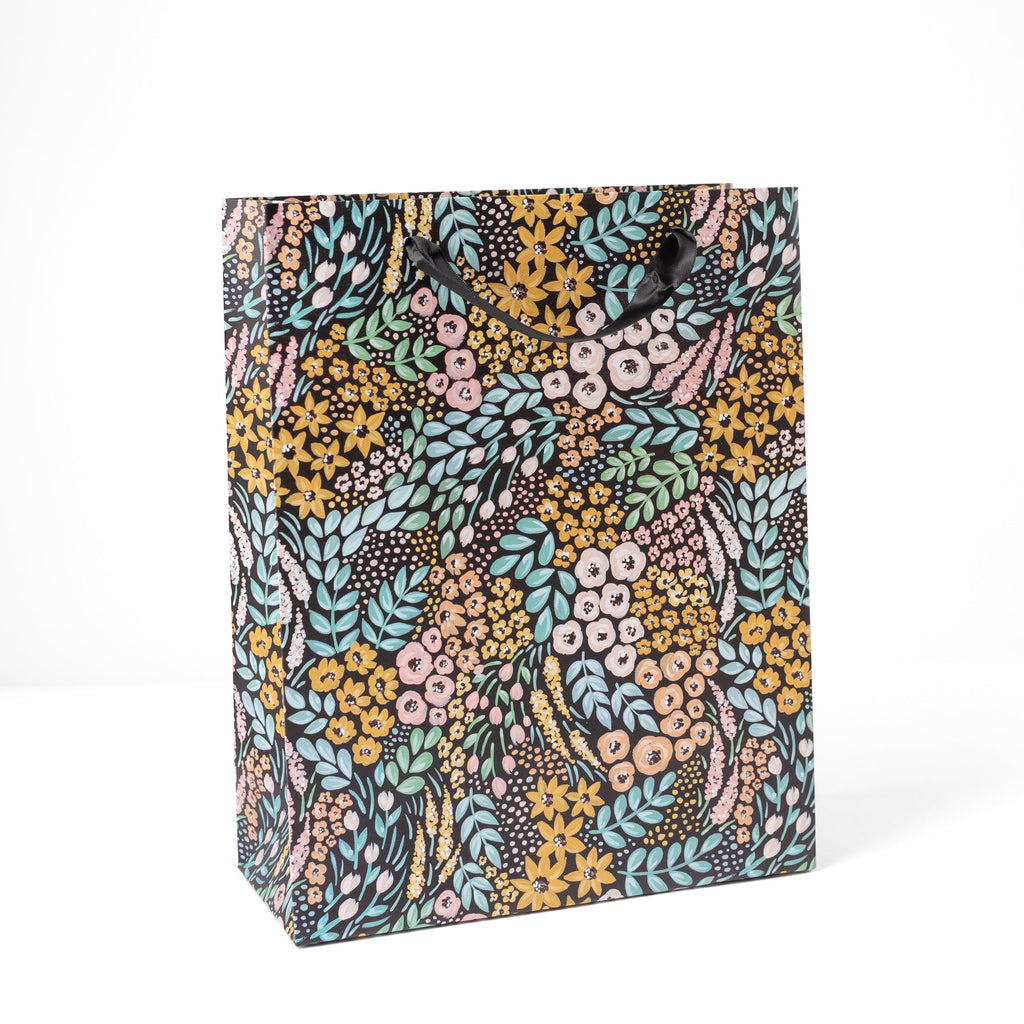 Black Floral Gift Bag - Freshie & Zero Studio Shop